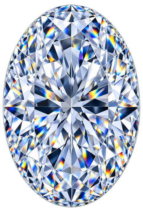 Oval cut diamond
